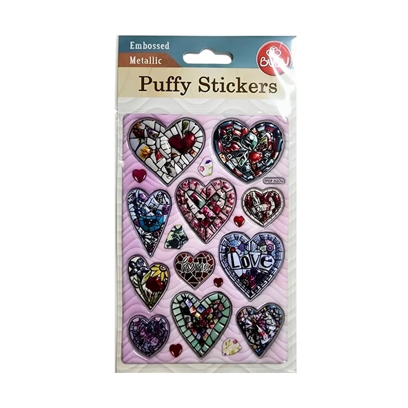Bu-Bu Puffy Stickers Kalpler ürün görseli 1