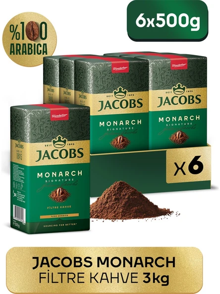 Jacobs Monarch Filtre Kahve 500 Gr x 6 Paket ürün görseli 1