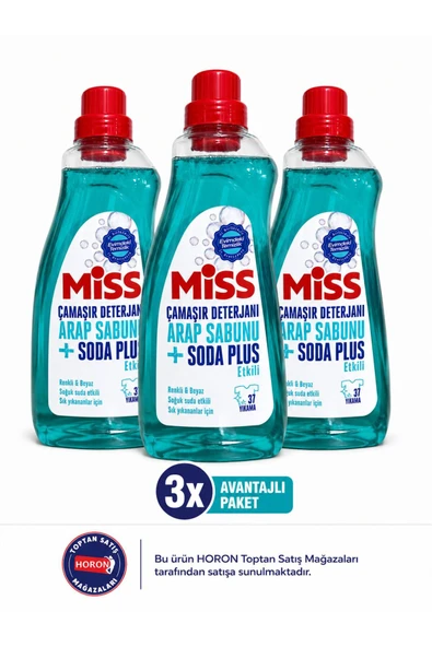 Miss ÇAMAŞIR DETERJANI ARAP SABUNU ETKİLİ 3 ADET 1500 ML ürün görseli 1