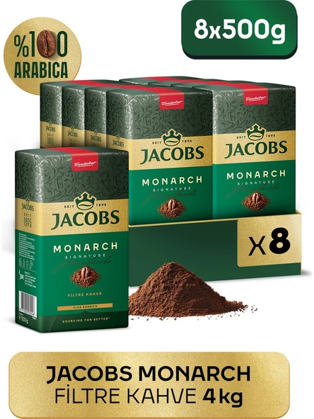 Jacobs Monarch Filtre Kahve 500 Gr x 8 Paket ürün görseli 1