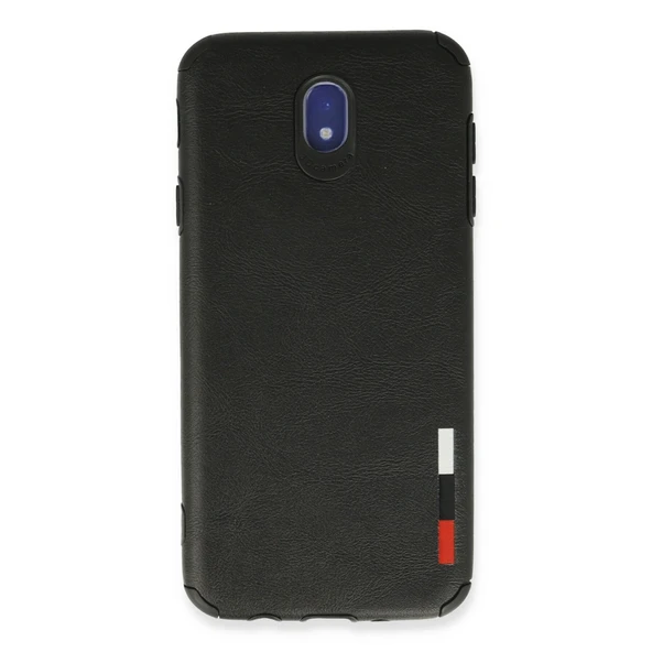 Samsung Galaxy J7 Pro / J730 Kılıf Loop Deri Silikon - Siyah ürün görseli 1