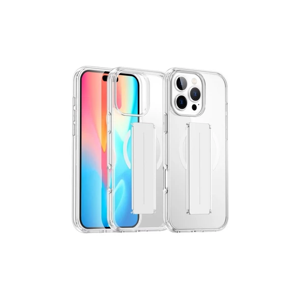 Joko İphone 16 Pro Kılıf Alfa Magsafe Standlı Kapak - Şeffaf ürün görseli 1