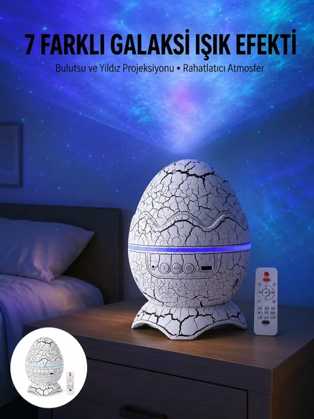 Gece Lambası Yumurta Işık Speaker Yeni Nesil Dinozor Yumurtası Görünümlü ürün görseli 1