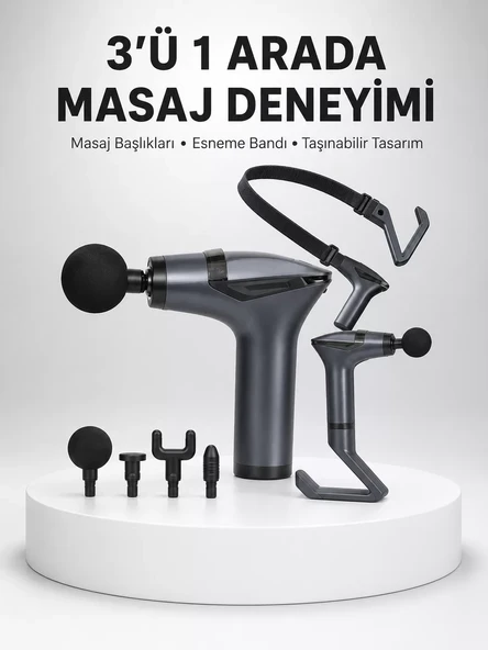 Titreşimli Şarjlı Masaj Aleti 3in1 Fonksiyonel Çok Amaçlı Model Yeni Nesil ürün görseli 1