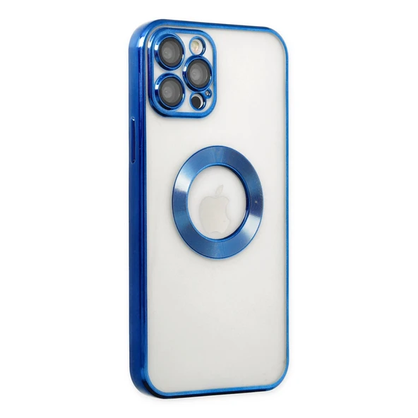 İphone 12 Pro Kılıf Slot Silikon - Mavi - Resim 2