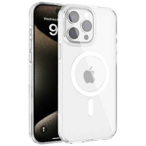 Joko İphone 15 Pro Max Gleam Pc Sert Magsafe Kılıf - Şeffaf ürün görseli 1