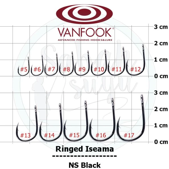 Vanfook Ringed Iseama Delikli İğne NS Black #16 - Resim 2