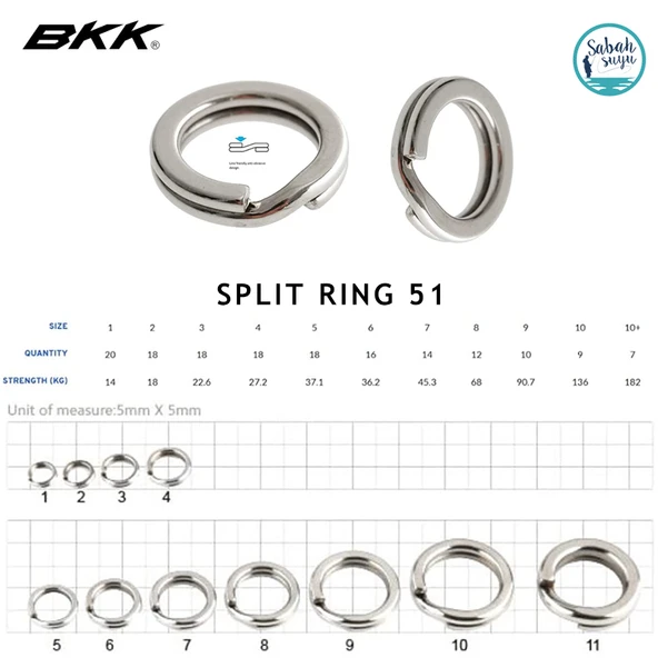 BKK Split Ring 51 #6 36kg (16 Ad) - Resim 2