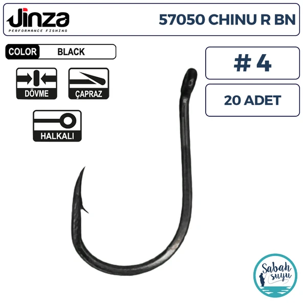 Jinza 57050 Chinu R Delikli İğne #4 (20 Adet) Siyah ürün görseli 1