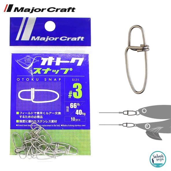 Major Craft Otoku Snap Klips #3 40kg (10Ad) ürün görseli 1