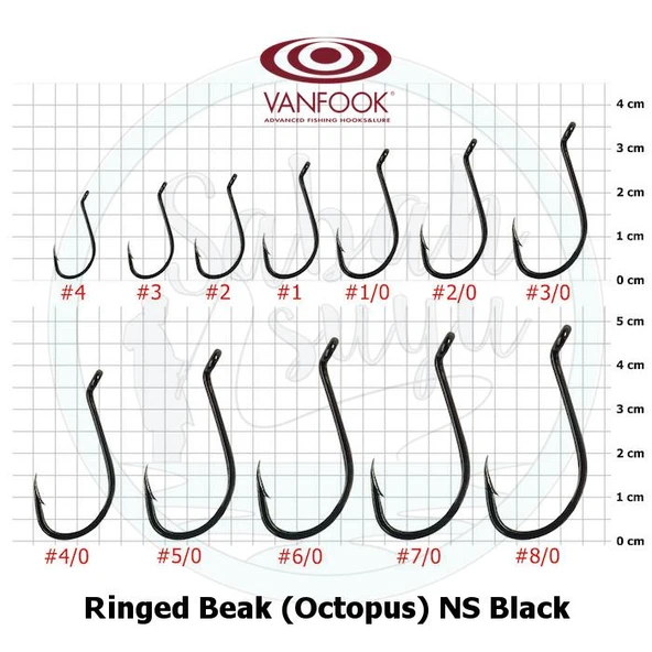 Vanfook Ringed Beak Delikli İğne NS Black #8/0 - Resim 2
