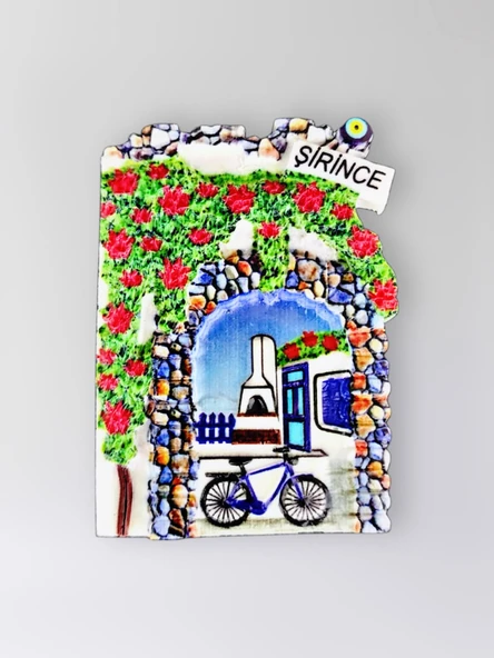 ŞİRİNCE Polyester Kabartmalı Magnet 5,5 x 7 cm Dekoratif Hediyelik Buzdolabı Süsü (Kod:1551) ürün görseli 1