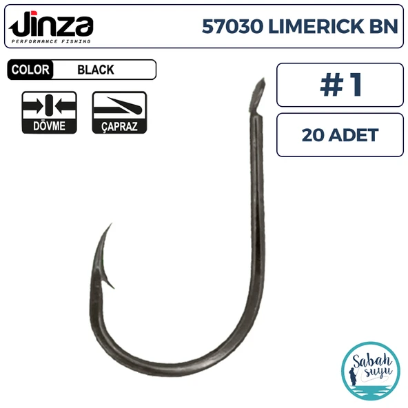 Jinza 57030 Limerick İğne #1 (20 Adet) Siyah ürün görseli 1
