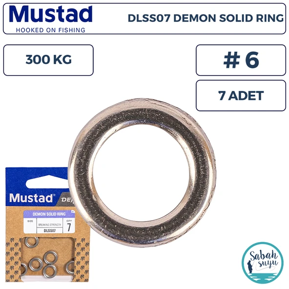 Mustad Demon DLSS07 Solid Ring Halka #6 300kg (7 Adet) ürün görseli 1