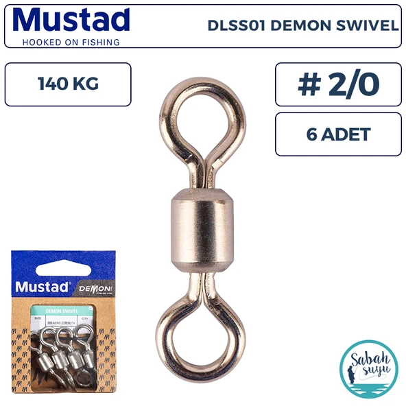 Mustad Demon DLSS01 Fırdöndü #2/0 140kg (6 Adet) ürün görseli 1