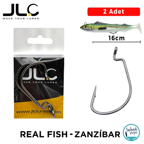 JLC Real Fish 16cm / Zanzibar Offset Texas Kafa İğnesi (2 Adet) ürün görseli 1