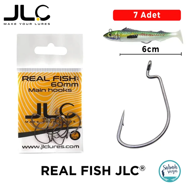 JLC Real Fish 6cm Offset Kafa İğnesi (7 Adet) ürün görseli 1