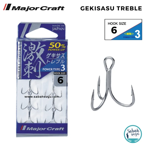 Major Craft GHT-3TN Üçlü İğne Silver #6 (6 Adet) ürün görseli 1