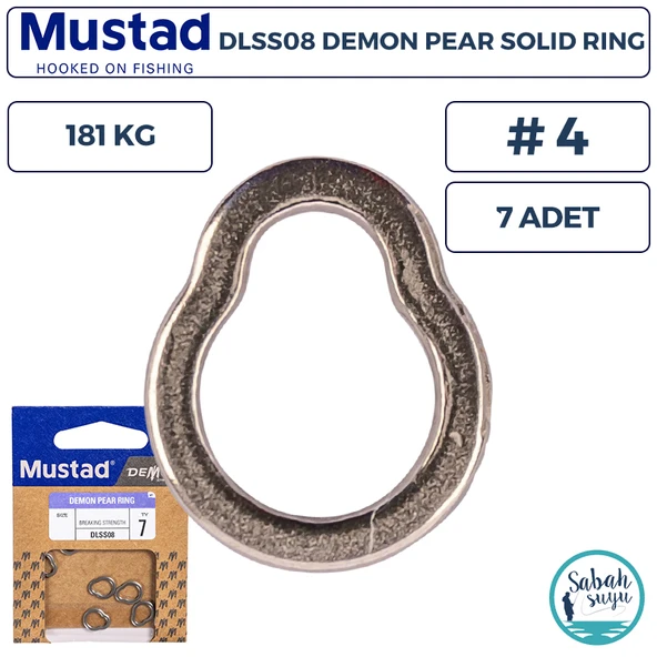 Mustad Demon DLSS08 Solid Ring Armut Halka #4 181kg (7 Adet) ürün görseli 1