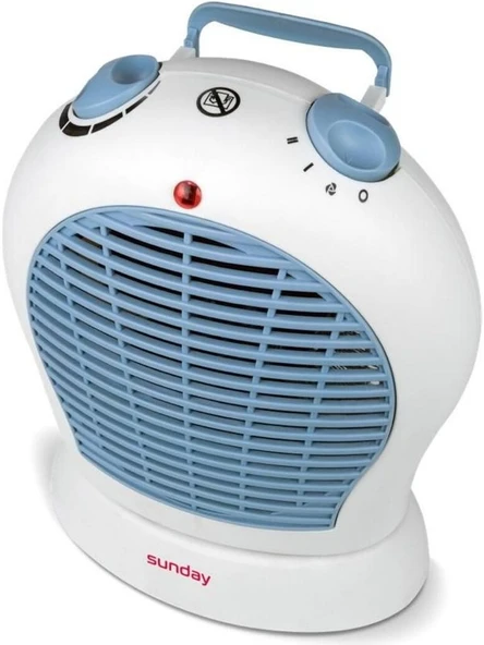 Sunday Oval Fanlı Isıtıcı 2000W Ayarlanabilir Termostatlı Enerji Tasarruflu Turbo Hız Ayarı ürün görseli 1