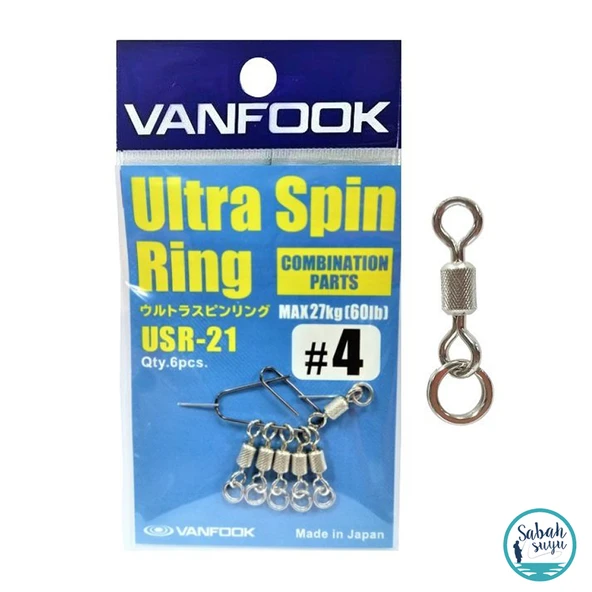 Vanfook Ultra Spin Ring Halkalı Fırdöndü USR-21 Silver #4 (6 Ad) ürün görseli 1