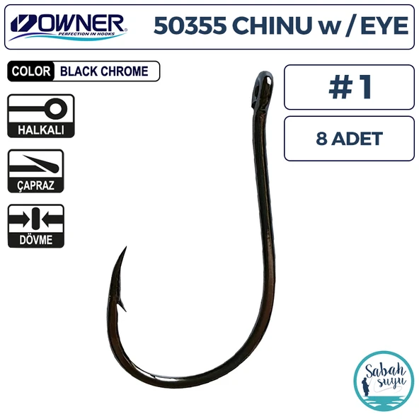 Owner 50355 Chinu Delikli İğne #1 (8 Adet) Siyah ürün görseli 1
