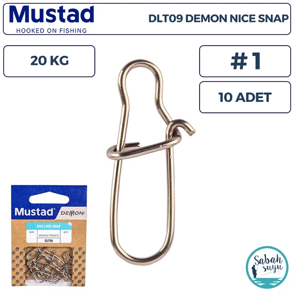 Mustad Demon DLT09 Nice Snap Klips #1 20kg (10 Adet) ürün görseli 1
