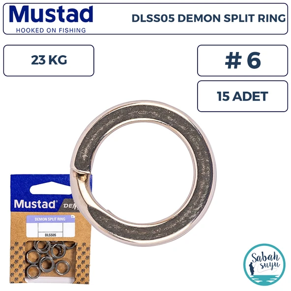 Mustad Demon DLSS05 Split Ring Halka #6 23kg (15 Adet) ürün görseli 1