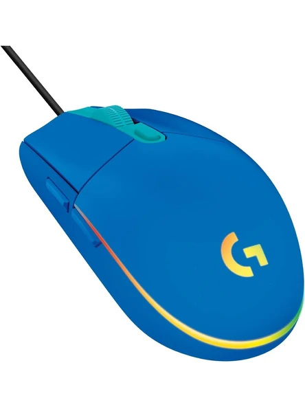 Logitech 910-005824 G102 LightSync Mavi 8000DPI 6 Tuş Optik RGB Mavi Kablolu Gaming (Oyuncu) Mouse (Outlet - Kutu Hasarlı) ürün görseli 1