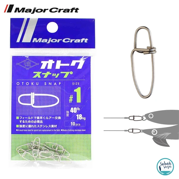 Major Craft Otoku Snap Klips #1 18kg (10Ad) ürün görseli 1