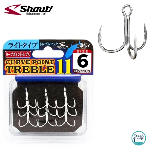 Shout Curve Point 11 Üçlü İğne Silver #6 (9 Adet) ürün görseli 1