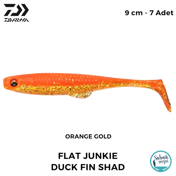 Daiwa FJ Duck Fin Shad 9cm (3.5'') Orange Gold Silikon Balık (7 Adet) ürün görseli 1