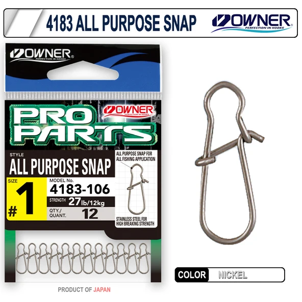 Owner All Purpose Snap Klips No:1 12mm 12kg ürün görseli 1