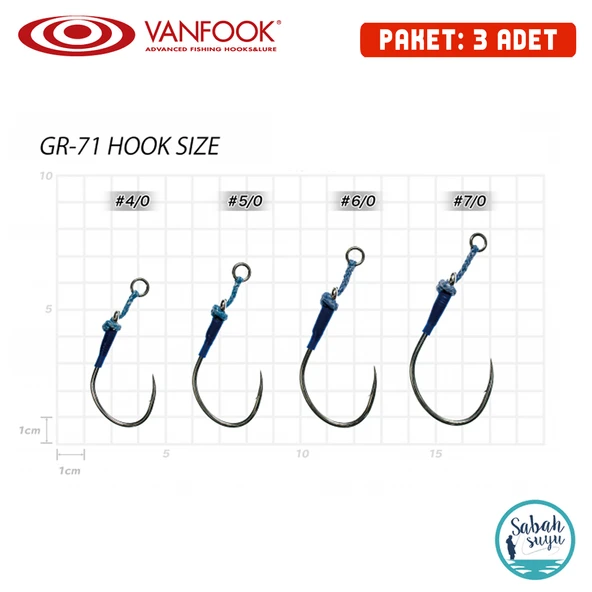 Vanfook Tekli Asist İğnesi GR-71 #7/0 (3Ad) - Resim 2