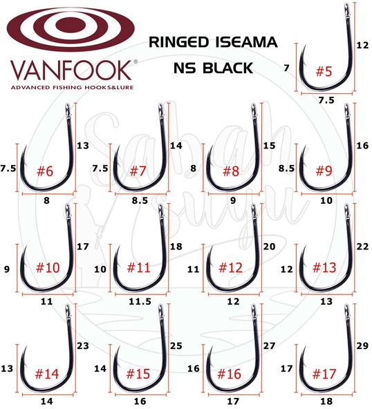 Vanfook Ringed Iseama Delikli İğne NS Black #15 - Resim 3