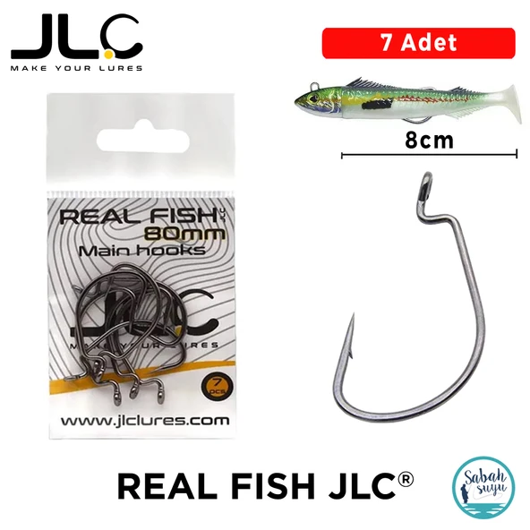 JLC Real Fish 8cm Offset Kafa İğnesi (7 Adet) ürün görseli 1