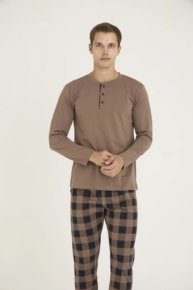 Kocabey 9221 Erkek Midi Yaka Pijama Takım ürün görseli 1