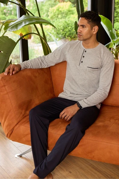 Kocabey 9250 Erkek Midi Yaka Pijama Takım ürün görseli 1