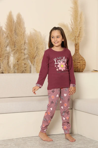 Kapitex 8219 Kız Çocuk Uzun Kol Pijama Takımı ürün görseli 1