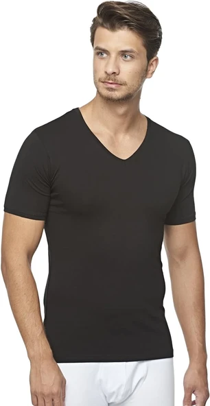 Star 206 Modal Yarım Kol V-Yaka T-Shirt Atlet ürün görseli 1