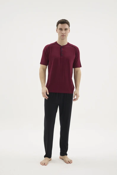 Kocabey KKT-26153 Erkek Midi Yaka Pijama Takımı ürün görseli 1