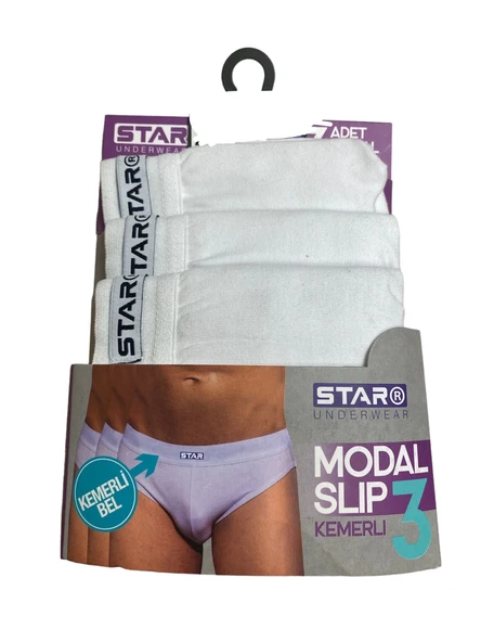 Star 109 Erkek 3'lü Modal Slip - Resim 2