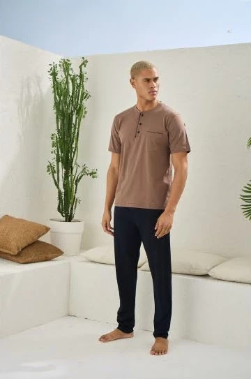 Kocabey 2090 Erkek Midi Yaka Pijama Takım ürün görseli 1