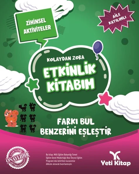 Kolaydan Zora Etkinlik Kitabım - Farkı Bul Benzerini Eşleştir ürün görseli 1