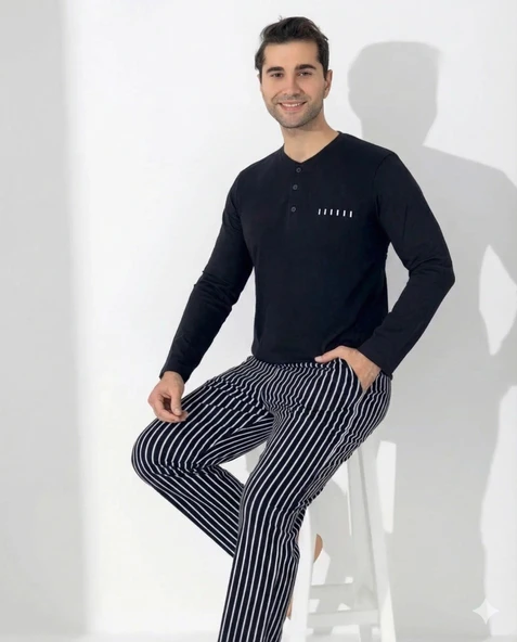 Boyraz 0405 Erkek Uzun Kol Pijama Takımı ürün görseli 1