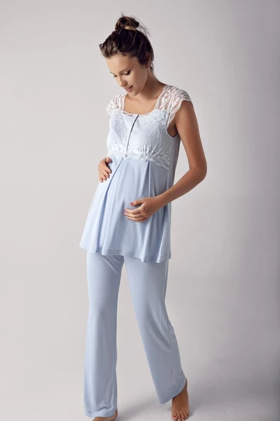 Artış 13200 Bayan Kısa Kol Lohusa Pijama Takımı ürün görseli 1