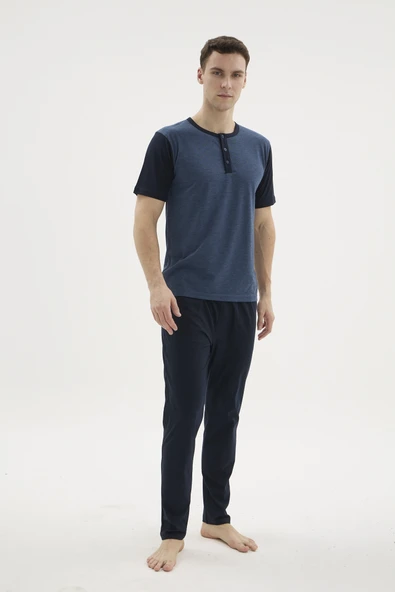 Kocabey 2205 Erkek Battal Midi Yaka Pijama Takım ürün görseli 1