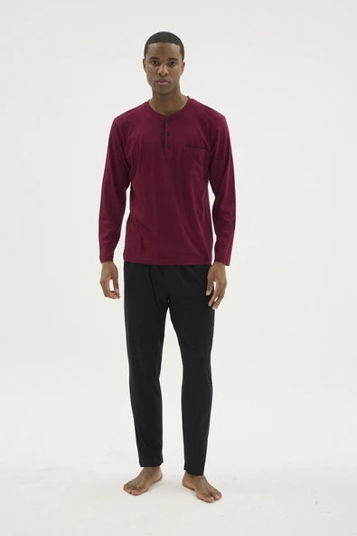 Kocabey BU-26360 Erkek Midi Yaka Battal Pijama Takımı ürün görseli 1