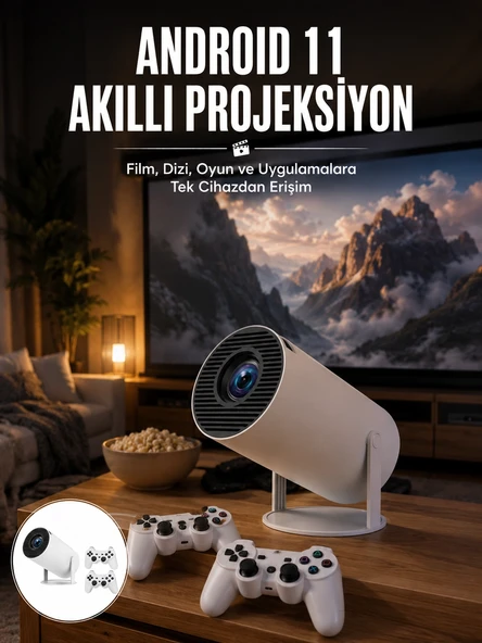 4K Wireless Çift Kollu Kumandalı Oyun Projeksiyonu Retro Video Oyunu Yeni Nesil ürün görseli 1