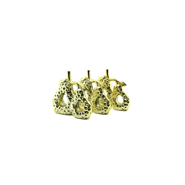 Çift Armut Tasarımlı Biblo - Orta Boy - Seramik - Parlak Altın ürün görseli 1